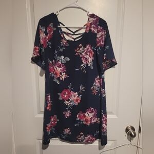 🩷 Rue21 Navy Blue Floral Dress